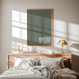 Sage Rooted Christelijk Faith Quote Poster