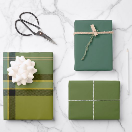 Sage & Rosemary Wrapping Paper Flat Sheet Set of 3 (Voorkant)