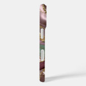 Sage Roze Goud Marmer Hoesje Luxe (Achterkant / Rechts)