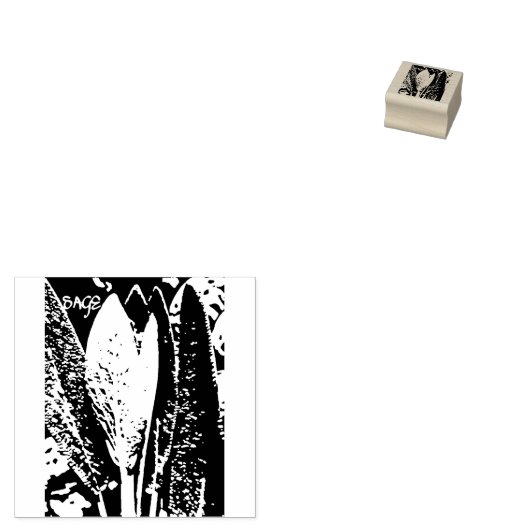 Sage Rubberstempel (Gestempeld)