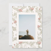 Sage & Rust Waterverf Foto Weddenschap Kaart (Achterkant)