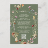 Sage Rustic Boho Wildflower Enclosure Kaart (Voorkant)