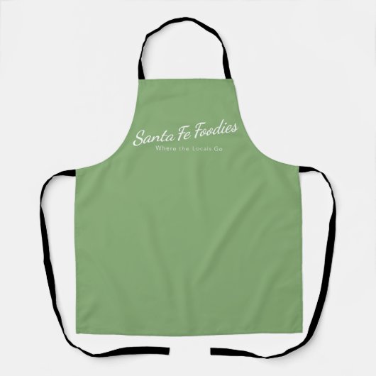 Sage schort met Santa Fe Foodies logo (Voorkant)