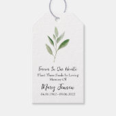 Sage Seed Packet Memorial begrafenis Cadeaulabel (Voorkant)