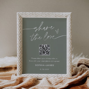 SAGE Share the Love Trouwfoto QR-code Poster