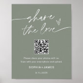 SAGE Share the Love Trouwfoto QR-code Poster (Voorkant)