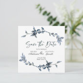 Sage Silver Green Elegant Floral Save the Date (Staand voorkant)