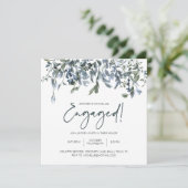 Sage Silver Green Floral Elegant Verloving (Staand voorkant)