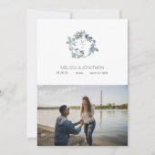 Sage Silver Green Floral voegt Afbeelding sparen d Save The Date (Voorkant)