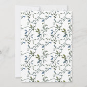 Sage Silver Green Floral voegt Afbeelding sparen d Save The Date (Achterkant)