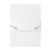 Sage Silver Green Floral Wedding Belly Uitnodigingen Wikkel (Achterkant Voorbeeld)