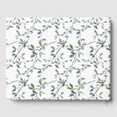 Sage Silver Green Floral Wedding Guest Book Gastenboek (Achterkant)