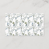 Sage Silver Green Floral Wedding Place Card Plaatskaartje (Achterkant)