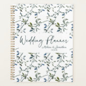 Sage Silver Green Floral Wedding Planner (Voorkant)