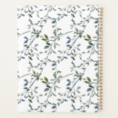 Sage Silver Green Floral Wedding Planner (Achterkant)