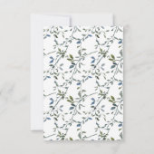 Sage Silver Green Floral Wedding RSVP Kaart (Achterkant)