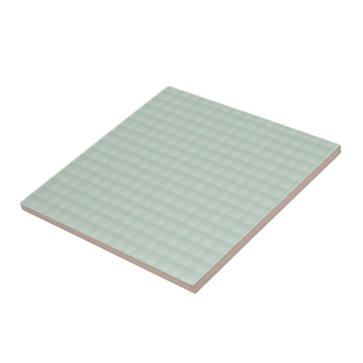 Sage Silver Soft Check Ceramic Tile Tegeltje (Zijkant)