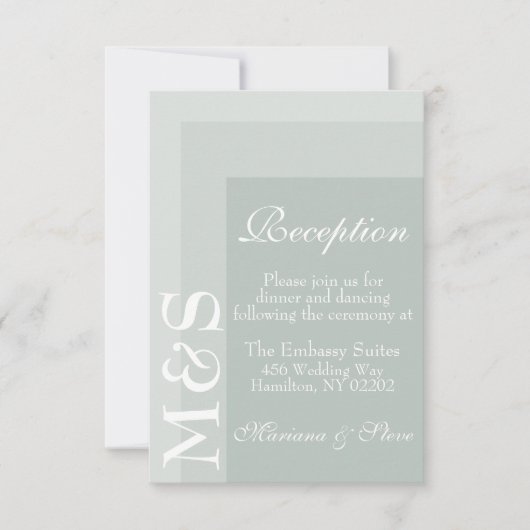Sage Simple Modern Chic Script Weddencard Bedankkaart (Voorkant)