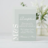 Sage Simple Modern Chic Script Weddencard Bedankkaart (Staand voorkant)