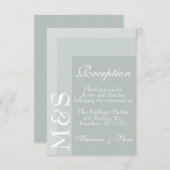 Sage Simple Modern Chic Script Weddencard Bedankkaart (Voorkant / Achterkant)