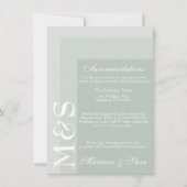 Sage Simple Modern Chic Script Weddencard Bedankkaart (Voorkant)