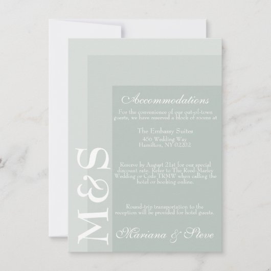 Sage Simple Modern Chic Script Weddencard Bedankkaart (Voorkant)