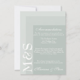 Sage Simple Modern Chic Script Weddencard Bedankkaart