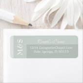 Sage Simple Modern Chic Script Wedding Etiket (Insitu)