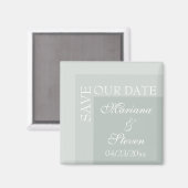 Sage Simple Modern Chic Script Wedding Magneet (Voorkant / Achterkant)