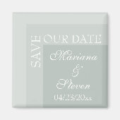 Sage Simple Modern Chic Script Wedding Magneet (Voorkant)