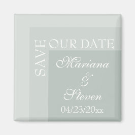 Sage Simple Modern Chic Script Wedding Magneet