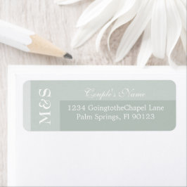 Sage Simple Moderne Chic Script Bruiloft Etiket