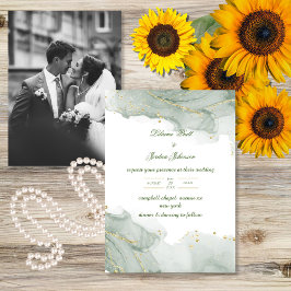 Sage SIMPLE STYLISH WEDDING INVITATIONS Kaart