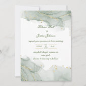 Sage SIMPLE STYLISH WEDDING INVITATIONS Kaart (Voorkant)