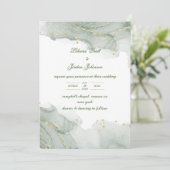 Sage SIMPLE STYLISH WEDDING INVITATIONS Kaart (Staand voorkant)
