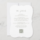 Sage Sketched Flourish Monogram Huwelijk Kaart (Achterkant)