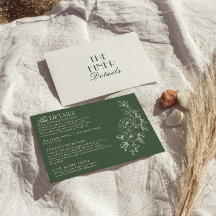 Sage Smaragdgroene Bloemige Boho Trouwdetails