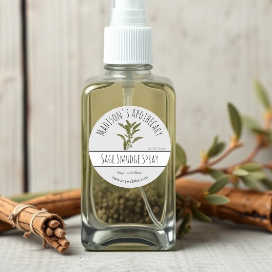 Sage Smudge Spray Ronde Sticker