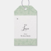 Sage Snowflake Holiday Gift Label Cadeaulabel (Voorkant)