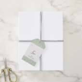 Sage Snowflake Holiday Gift Label Cadeaulabel (Met Touw)