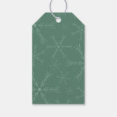 Sage Snowflake Holiday Gift Label Cadeaulabel (Achterkant)