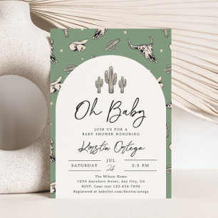 Sage Southwest Baby shower Invitation Kaart