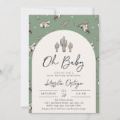 Sage Southwest Baby shower Invitation Kaart (Voorkant)