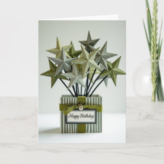 Sage Star Verjaardagskaart Kaart (Voorkant)