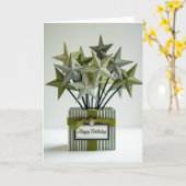 Sage Star Verjaardagskaart Kaart (Gele Bloem)