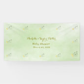 Sage Starlit Baby Boy Bliss Ooievaar Speciale Leve Spandoek (Horizontaal)