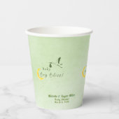 Sage Starlit Baby Boy Bliss Papieren Bekers (Voorkant)