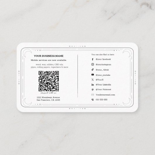 Sage Stick Reiniging Energie Wiccan Pagan Visitekaartje (Achterkant)