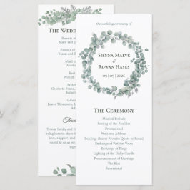 Sage & Stone Botanische Huwelijksprogramma Kaart