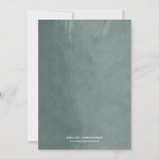 Sage String Lights repetitie diner uitnodiging (Achterkant)